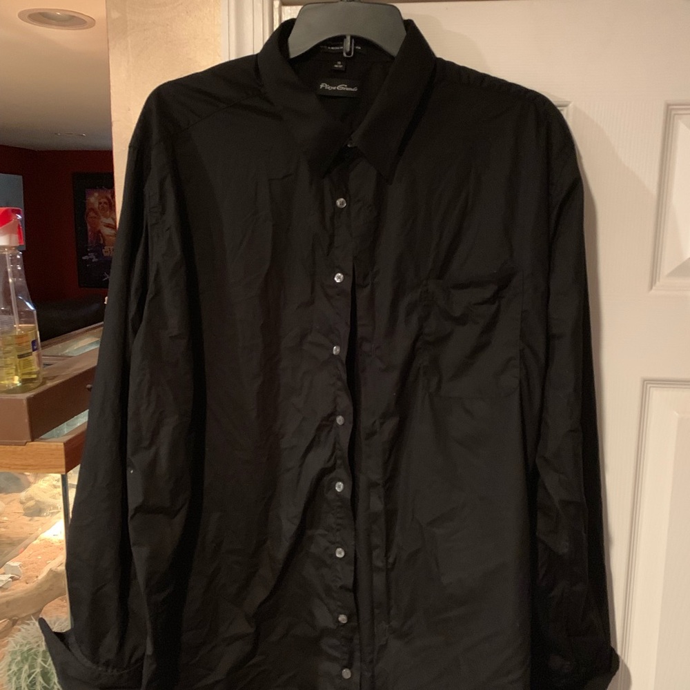 Plain Black Dress Shirt. Size 19 36/37